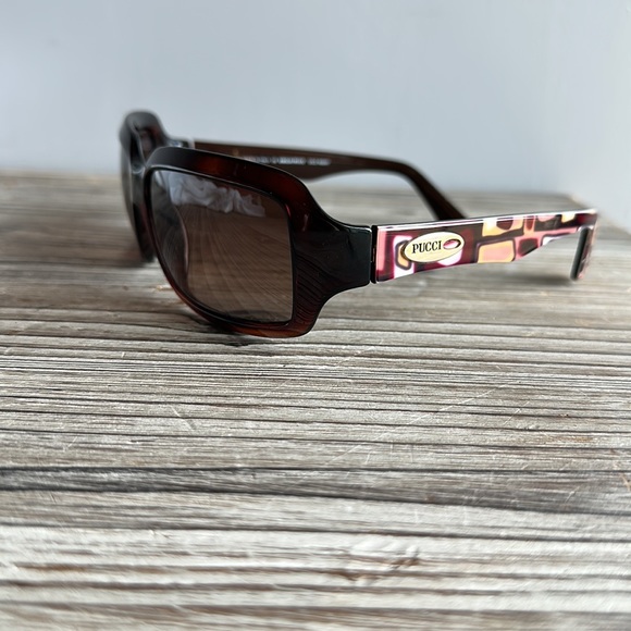 New Emilio Pucci Brown Logo Sunglasses - Picture 2 of 11